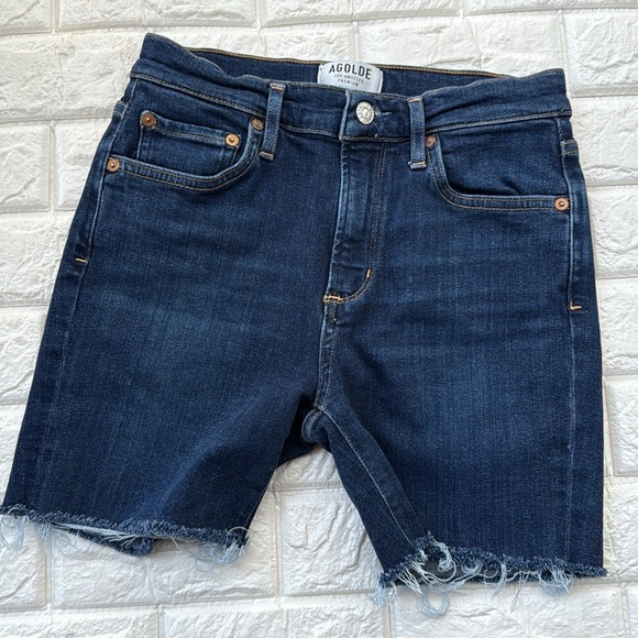 AGOLDE cutoff Jeans Short Size 27 High Rise - Picture 5 of 7